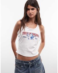 TRUE RELIGION - Classic Logo Racerback Tank Top - Lyst