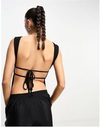 Reclaimed (vintage) - Tailored Top With Open Back - Lyst