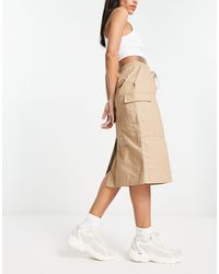 Bailey Rose - Tie Waist Cargo Midi Skirt - Lyst