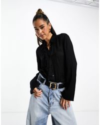 & Other Stories - Sheer Stripe Shirt With Ruffle Front - Lyst