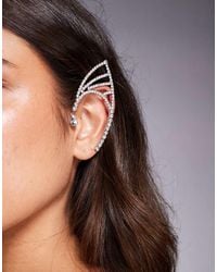 ASOS - Single Ear Cuff With Faux Crystal Embellishment - Lyst