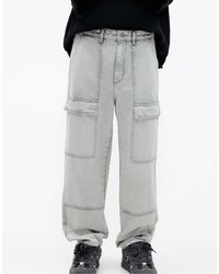 Pull&Bear - – weit geschnittene cargo-jeans - Lyst