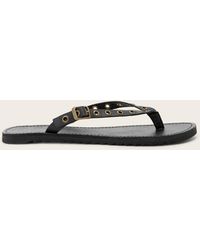 AllSaints - – sydney – zehenstegsandalen aus leder - Lyst