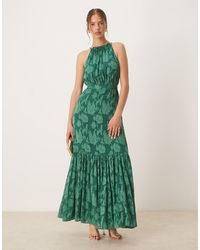 ANAYA - Frill Halter Neck Maxi Dress - Lyst