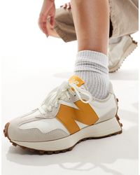 New Balance - In esclusiva per asos - - 327 - sneakers sporco e giallo - Lyst