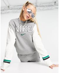 Nike - – unisex – sweatshirt mit rundhalsausschnitt im retro-college-look - Lyst