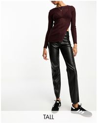 ONLY - Emily Faux Leather Ankle Pants - Lyst