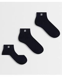 Sweaty Betty - Essentials 3 Pack Mini Crew Sock - Lyst