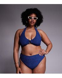 ASOS - Asos Design Curve Oceana Azores High Leg High Waist Bikini Bottoms - Lyst