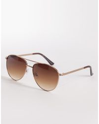 New Look - Metal Aviator Sunglasses - Lyst