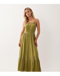 Miss Selfridge - Lace Insert Maxi Dress - Lyst