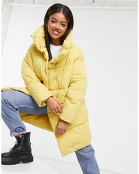 Monki Vickan - Cappotto imbottito giallo