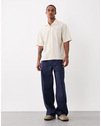 ASOS - baggy Fit Linen-blend Pants - Lyst