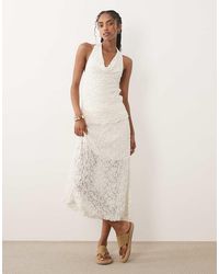 River Island - Lace Maxi Skirt - Lyst