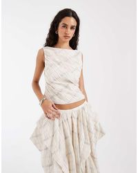 & Other Stories - Sheer Organza Plaid Sleeveless Top - Lyst