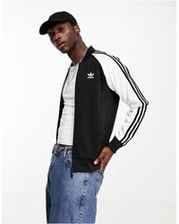adidas Originals - Superstar - giacca sportiva bianca e nera - Lyst