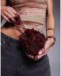 ASOS - Beaded Sequin Mini Grab Clutch Bag - Lyst