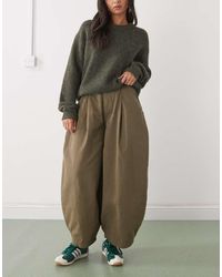 Collusion - Pantalones Verde Extragrandes De Corte Bombacho Con Pinzas De - Lyst