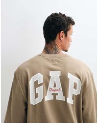 Gap - Crew Neck Short Sleeved Logo Sweat Top - Lyst