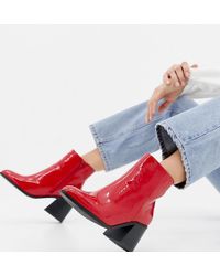 london rebel block heel ankle boots