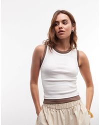 ASOS - Faux Double Layer Ribbed Singlet - Lyst