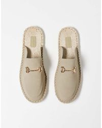 ASOS - Sabot Stile Mocassino Color Pietra Con Morsetto - Lyst