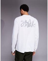 4505 - Top manches longues en tulle haute performance à séchage rapide avec imprimé au dos - Lyst