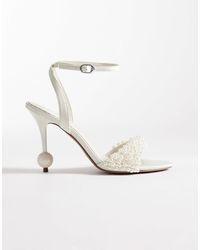 ASOS - Nixie Pearl Detail Barely There Ball High Heel Sandals - Lyst