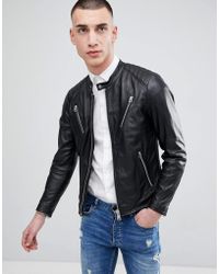 Replay Leather jackets for Men - Lyst.com