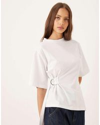 ASOS - Cinched Detail Short Sleeve Asymmetric Top - Lyst