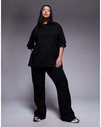 ASOS - Asos Design Curve Interlock Flared Trackies - Lyst