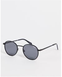 Quay Quay - talk circles - occhiali da sole rotondi neri con lenti polarizzate - Nero