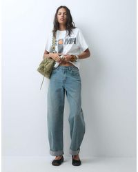 ASOS - Turn Up Barrel Jeans - Lyst