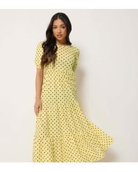 PixieGirl - Petite Polka Dot Tiered Maxi Dress - Lyst