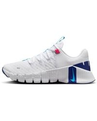 Nike - Free metcon 5 - sneakers bianche e blu - Lyst