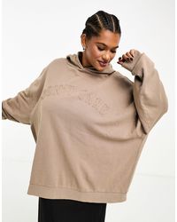 ASOS - Asos Design Curve Oversized Hoodie With Don't Care Applique Graphic - Lyst