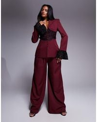 ASOS - Co-Ord Tailored Wide Leg Trouser - Lyst