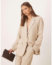 Y.A.S - Oversized Blazer With Tortoise Shell Button Detail Co-ord - Lyst
