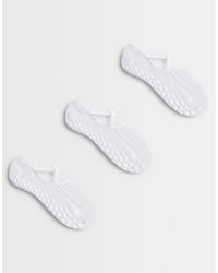 4505 - Pilates 3 Pack Non-slip Grip Socks With Elastic Straps - Lyst