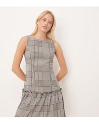 ASOS - Asos Design Tall Sleeveless Slash Neck Dropped Waist Mini Dress - Lyst