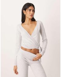 Hollister - Gilly Hicks Cosy Knit Multi-way Wrap Sweater Co-ord - Lyst
