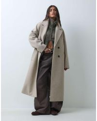 ASOS - Longline Double Breasted Coat - Lyst
