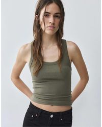 Pull&Bear - Débardeur basique - kaki - Lyst