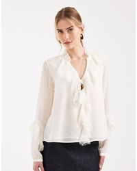 ONLY - Ruffles Detail Boho Blouse - Lyst