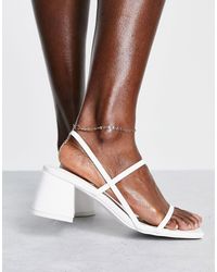 Public Desire - Just Realise Strappy Mid Heel Sandals - Lyst