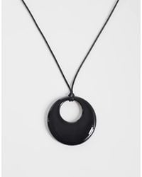 Accessorize - Disc Cord Necklace - Lyst
