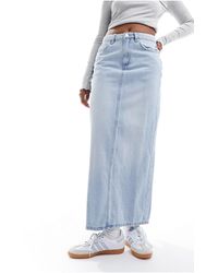 Cotton On - Cotton on - jupe en jean longue et droite - clair délavé - Lyst