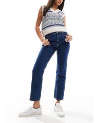 Abercrombie & Fitch - Vaqueros Capri De Pernera Recta Y Talle Muy Alto Con Lavado De - Lyst