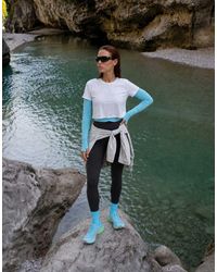 4505 - Engineered Performance Waffle Cropped Running T-shirt With Quick Dry - Lyst