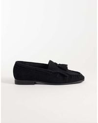 ASOS - Penny Loafers With Fringing And Ruched Apron - Lyst
